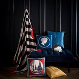 Laurence Llewelyn-Bowen Goddess Teal Grecian Print Filled Cushion - Goddess Cushion In Teal 43 X 43Cm 4