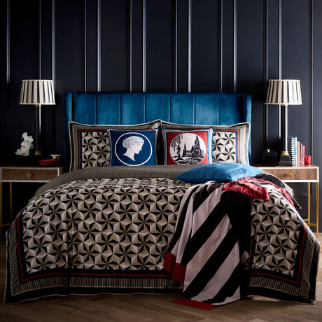 Laurence Llewelyn-Bowen Goddess Teal Grecian Print Filled Cushion - Goddess Cushion In Teal 43 X 43Cm 5