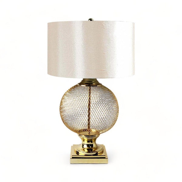 Gold Metal Cage Table Lamp 76cm