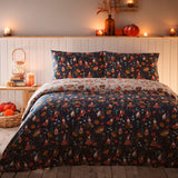 Gonks & Friends Navy Halloween Microfibre Duvet Cover Set - Gonks And Friends Christmas Duvet Cover Set In Natural 3