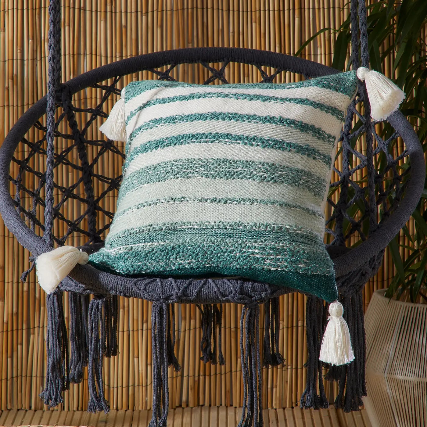 Grayson Outdoor Cushion Cover and Filled Cushion 17" x 17" (43cm x 43cm) by Drift Home
