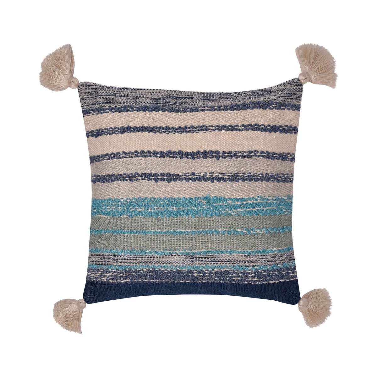 Grayson Outdoor Cushion Cover and Filled Cushion 43cm x 43cm - Blue - Grayson Outdoor Cushion In Blue 43 X 43Cm 2