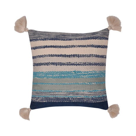 Grayson Outdoor Cushion Cover and Filled Cushion 43cm x 43cm - Blue - Grayson Outdoor Cushion In Blue 43 X 43Cm 2