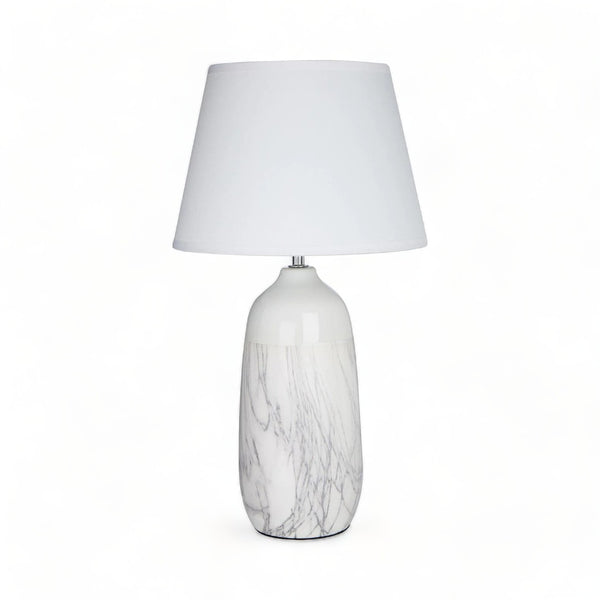 Grey Marble Ceramic Table Lamp 46cm