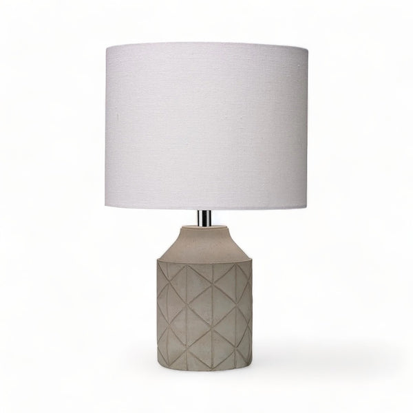 Grey and White Luca Table Lamp 36cm