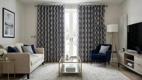 Gusta Made to Measure Curtains Navy 3