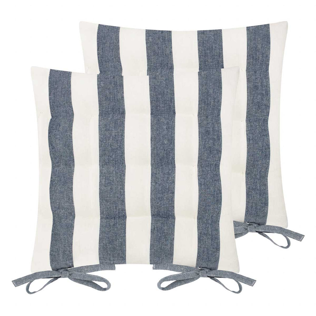 Hayle 2 Pack 100% Cotton Navy Seat Pad s 40cm x 40cm