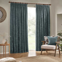Heavy Chenille Lined Tape Top Pencil Pleat Curtains by Yard