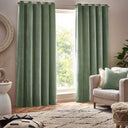 Heavy Chenille Lined Eyelet Curtains by Yard