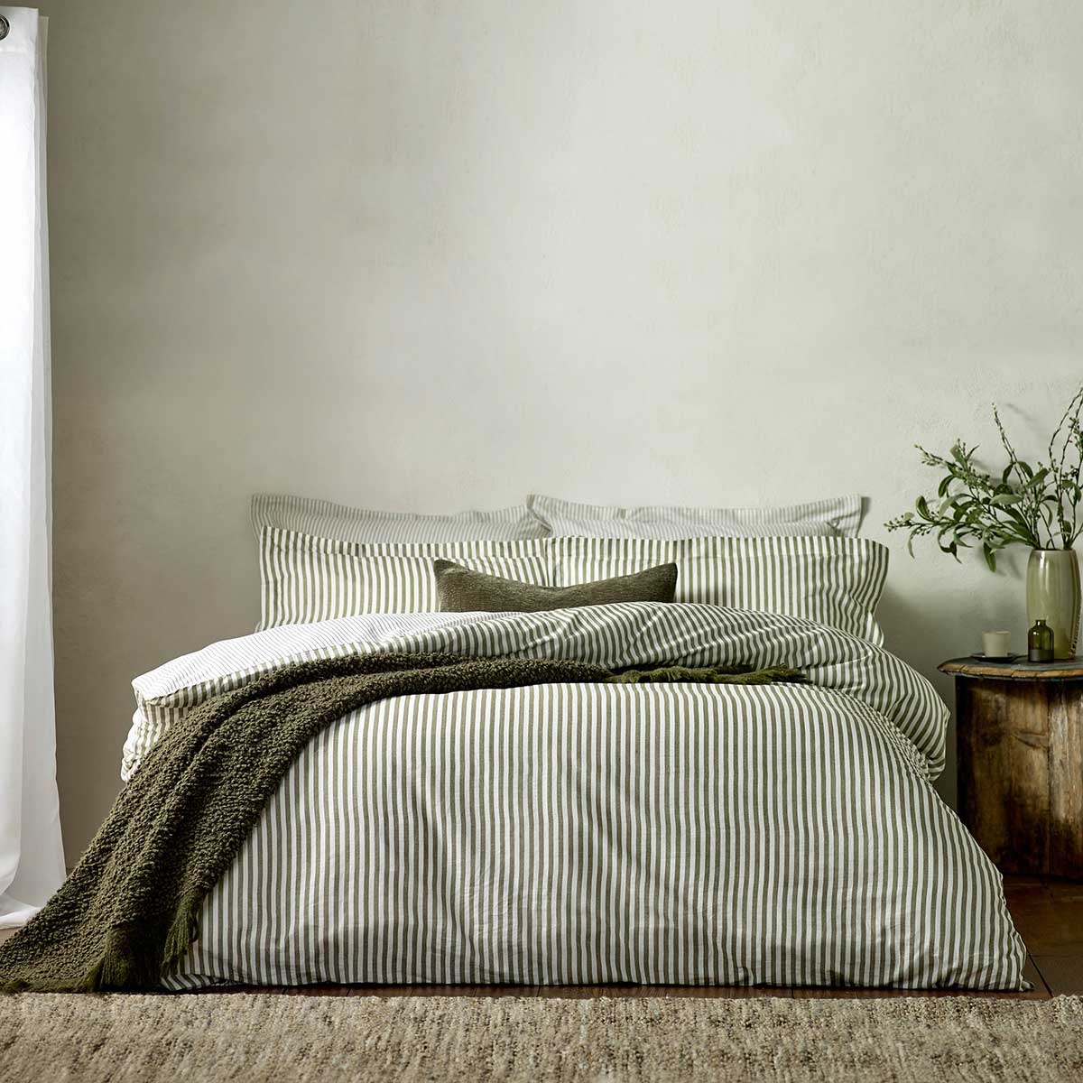 Hebden Duvet Cover Set - Olive