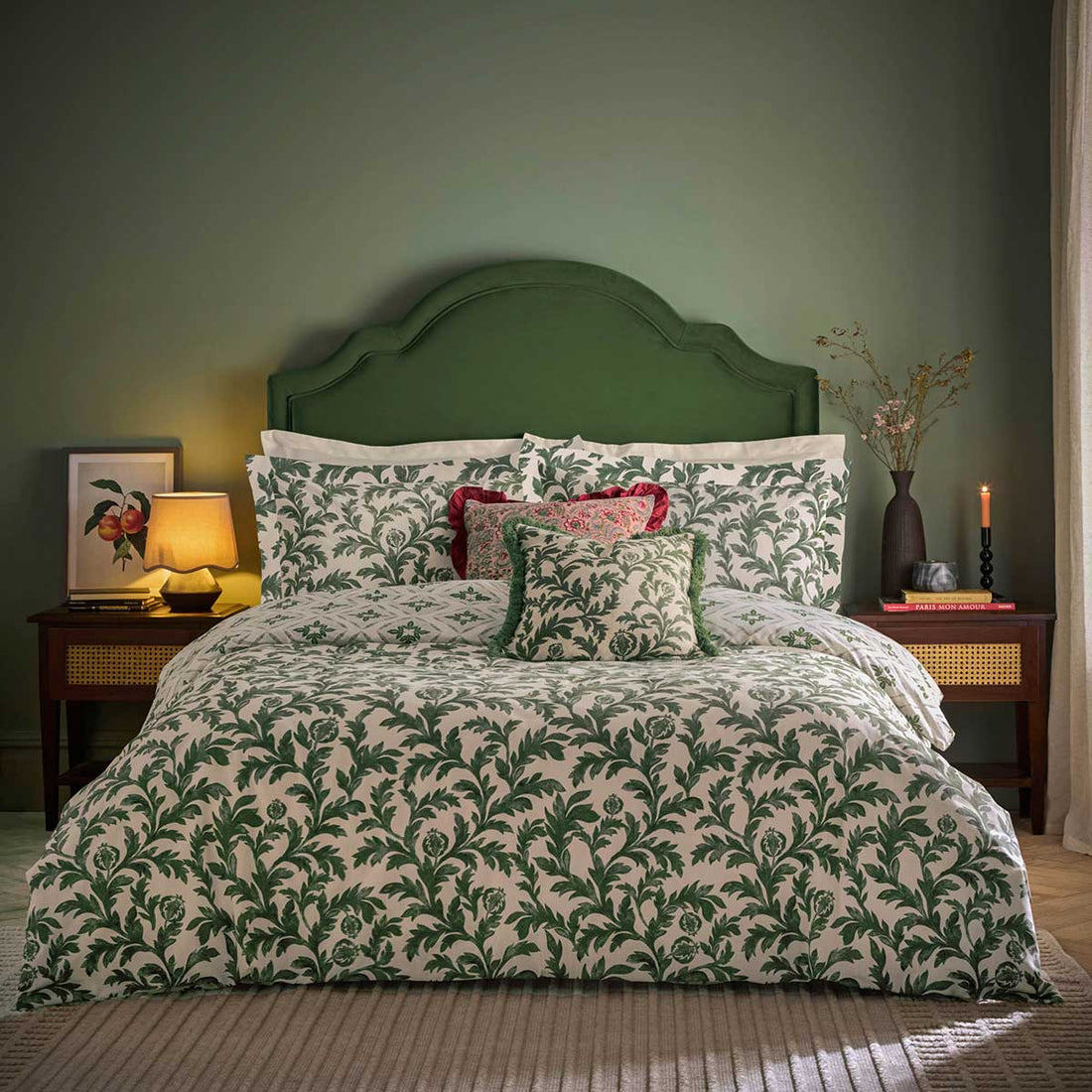 Hedera Polycotton Duvet Cover Set - Verdie