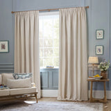 Hutton Tape Top Pencil Pleat Curtains - Linen