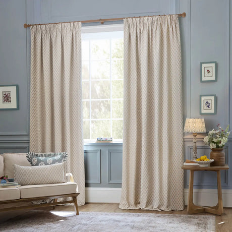 Hutton Tape Top Pencil Pleat Curtains - Linen