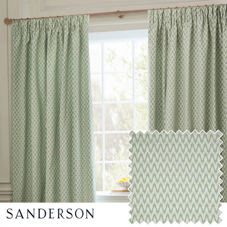 Hutton Tape Top Pencil Pleat Curtains by Sanderson