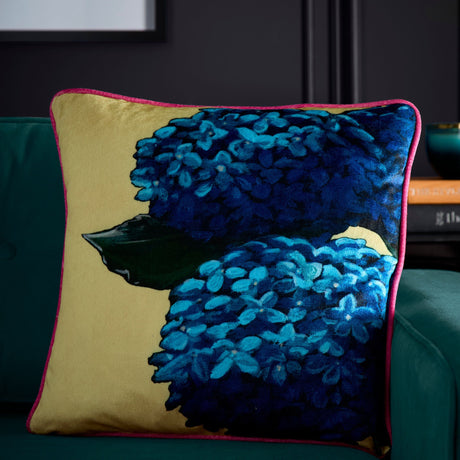 Hiyah Hydrangea Lime Cushion Cover 43cm x 43cm lifestyle image