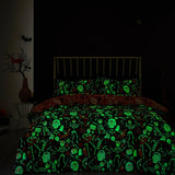 Day of the Dead Polycotton Halloween Duvet Cover Set - Halloween Day Of The Dead Duvet Cover Set In Black Orange 4