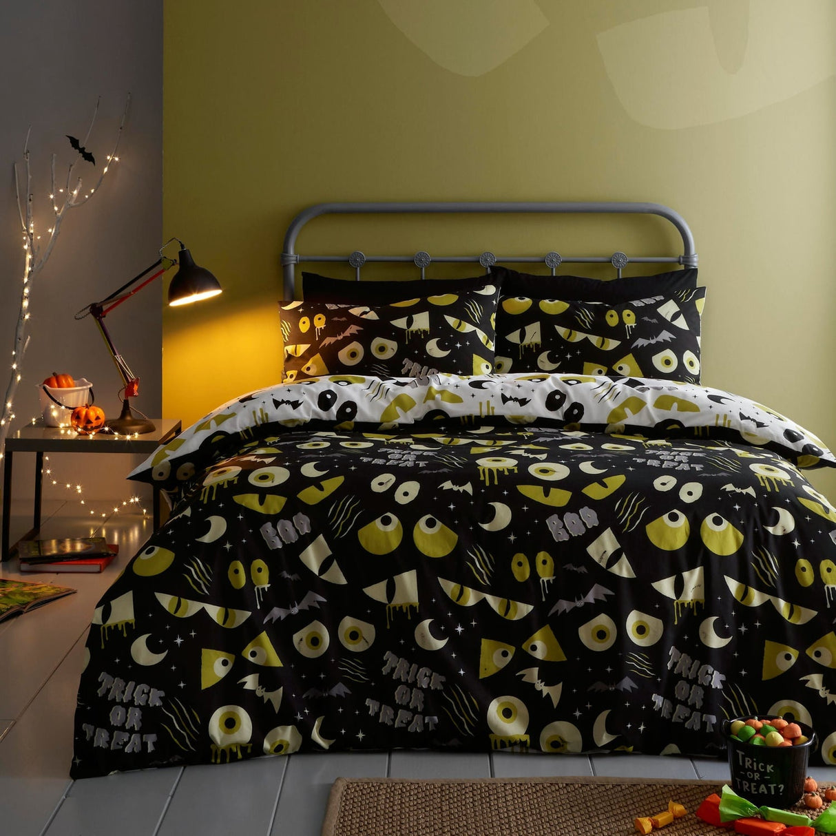 Trick or Treat Halloween Polycotton Duvet Cover Set