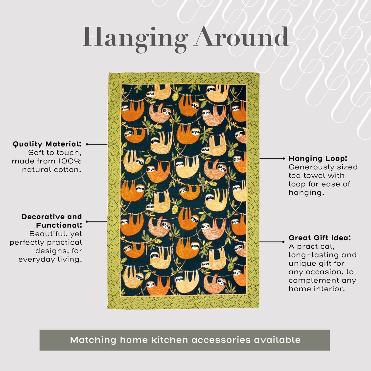Ulster Weavers Hanging Around Cotton Tea Towel - Hanging Around Cotton Tea Towel In Blue 4