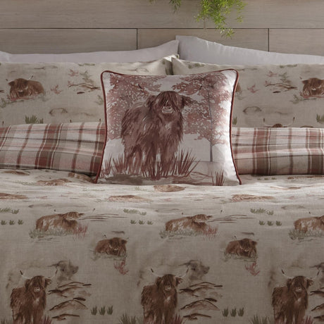 Hanson Highland Cow Cushion Cover - Hanson Highland Cow Cushion In Terracotta 43 X 43Cm 3