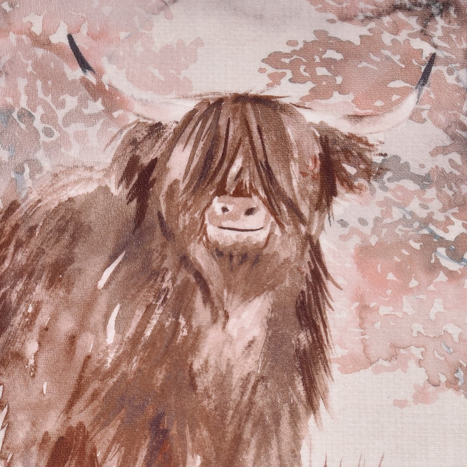 Hanson Highland Cow Cushion Cover - Hanson Highland Cow Cushion In Terracotta 43 X 43Cm 4