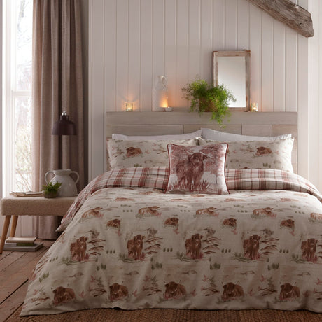 Hanson Cow Brushed Cotton Flannelette Duvet Cover Set