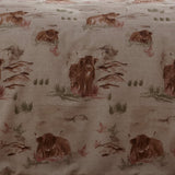 Hanson Cow Brushed Cotton Flannelette Duvet Cover Set - Hanson Highland Cow Duvet Cover Set In Terracotta 3