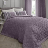 Hanworth Floral Leaf Bedspread Heather 229 x 195cm