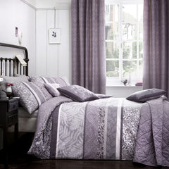 Hanworth Duvet Cover Quilt Set - Heather
