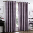 Hanworth Lined Eyelet Curtains Dimout Light Filtering - Heather