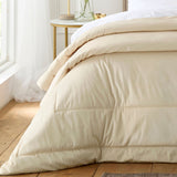 Harlan Cream Bedspread Recycled Polyester 235cm x 235cm - Harlan Bedspread In Cream 235 X 235Cm 2
