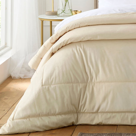 Harlan Cream Bedspread Recycled Polyester 235cm x 235cm - Harlan Bedspread In Cream 235 X 235Cm 2
