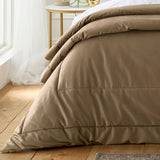 Harlan Cream Bedspread Recycled Polyester 235cm x 235cm - Harlan Bedspread In Taupe 235 X 235Cm 2