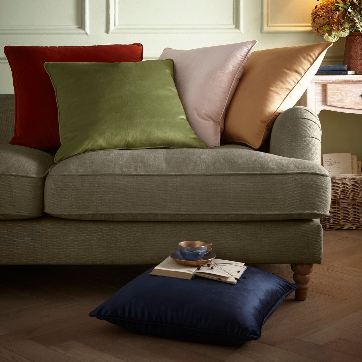 Harlan Filled Cushion Large Square 55cm x 55cm - Gold - Harlan Cushion In Gold 55 X 55Cm 3