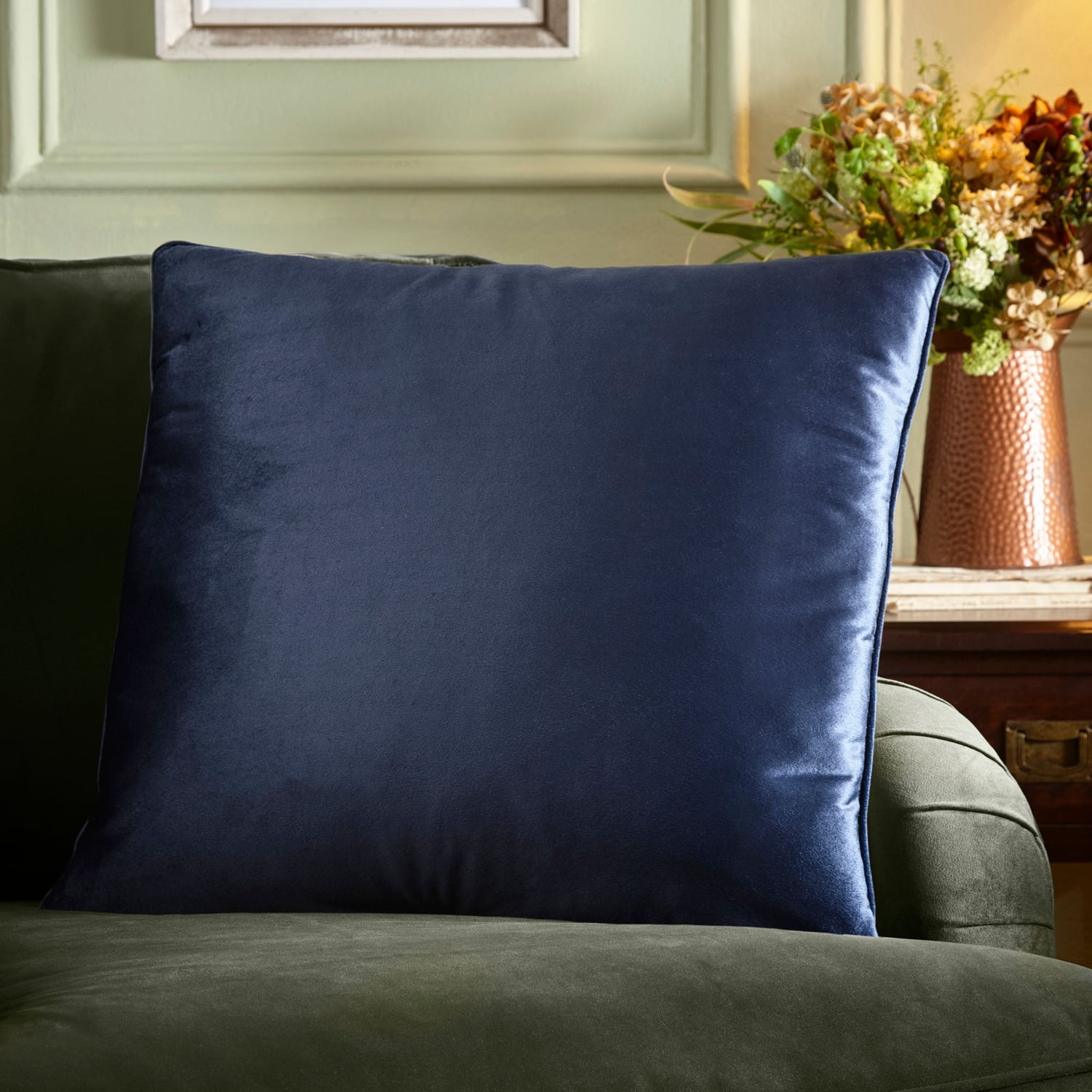 Harlan Filled Cushion Large Square 55cm x 55cm - Navy