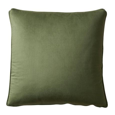 Harlan Soft Velvet Cushion Cover 55cm x 55cm - Olive - Harlan Cushion In Olive 55 X 55Cm 2
