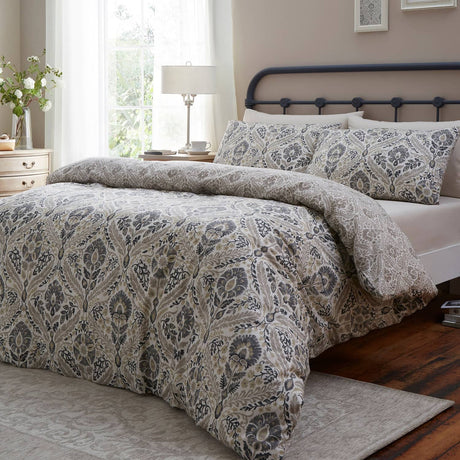 Harriet Floral Reversible 100% Cotton Duvet Cover Set
