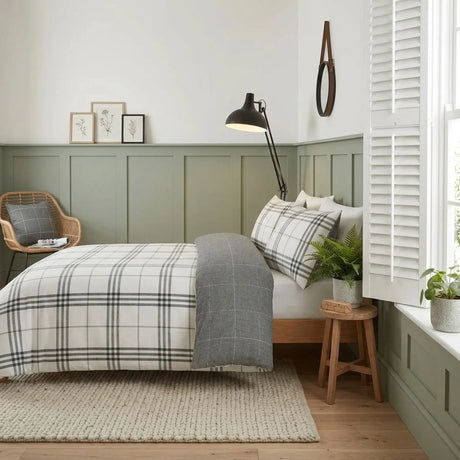 Harris Check Grey Duvet Cover Bedding Set-2