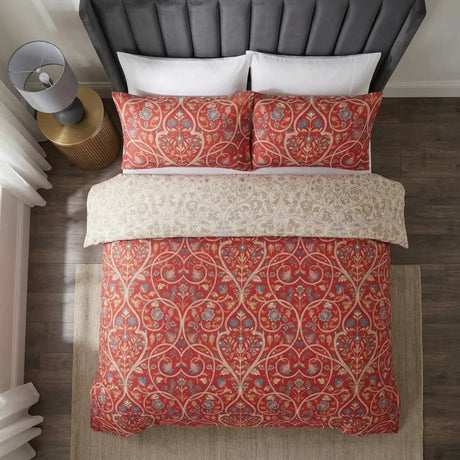 Harrow Red Duvet Cover Bedding Set-4
