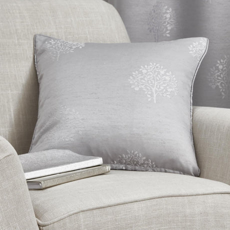 Harvest Jacquard Cushion Cover - Harvest Cushion In Silver 43 X 43Cm 3