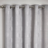 Harvest Jacquard Silver Eyelet Curtains Light Filtering - Harvest Eyelet Curtains In Silver 2