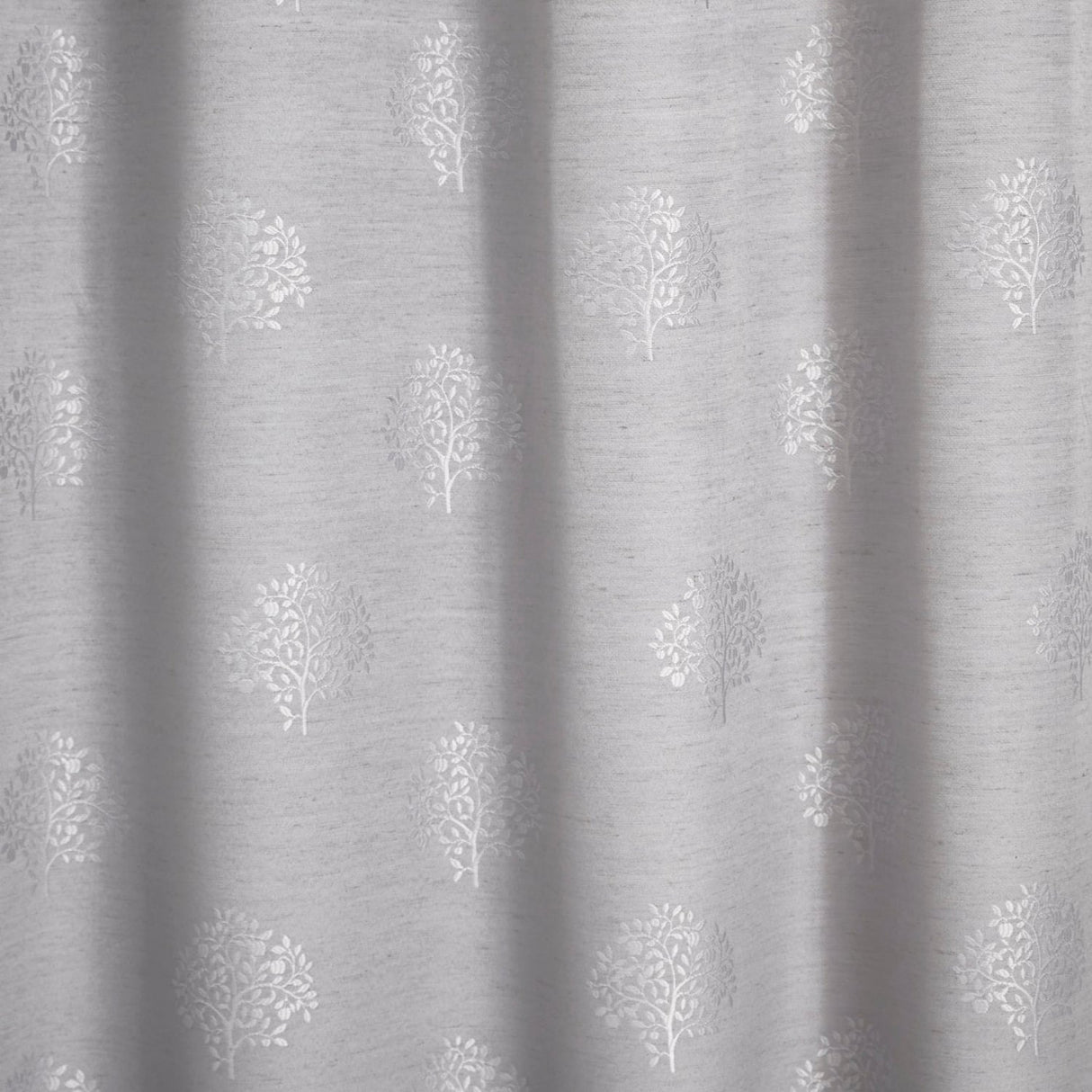 Harvest Jacquard Silver Eyelet Curtains Light Filtering - Harvest Eyelet Curtains In Silver 3