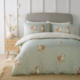 Hattie Cockapoo Dog Print Microfibre Duvet Cover Set - Green