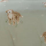 Hattie Cockapoo Dog Print Microfibre Duvet Cover Set - Green - Hattie The Cockapoo Duvet Cover Set In Green 3