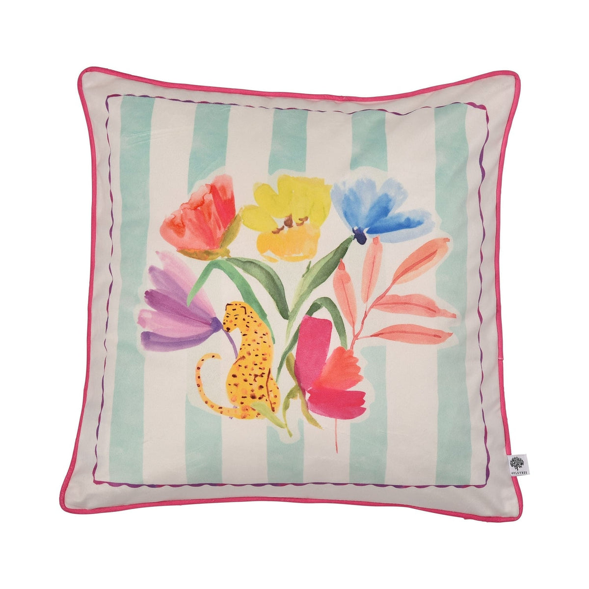 Havana Floral Velvet Filled Cushion - Havana Cushion In Multicolour 43 X 43Cm 2