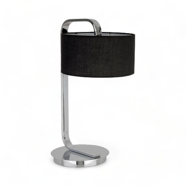 Hawick Black And Chrome Table Lamp 53cm