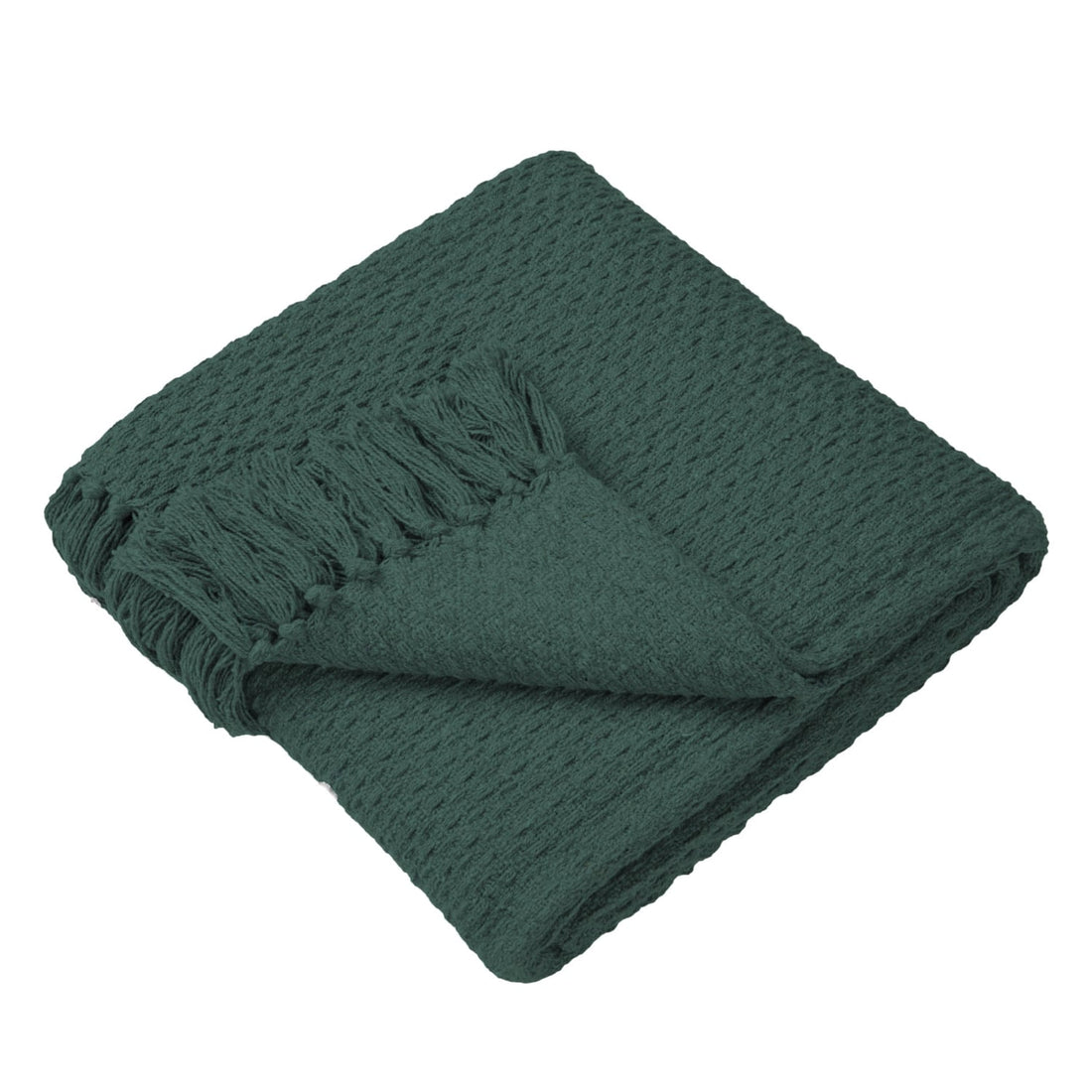 Hayden Soft Green Recycled Cotton Eco-Friendly Throw Blanket 130cm x 180cm / 200cm x 200cm