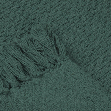 Hayden Eco-Friendly Recycled Cotton Soft Throw – Green – 130cm x 180cm / 200cm x 200cm - Hayden Bedspread In Green 200 X 200Cm 3