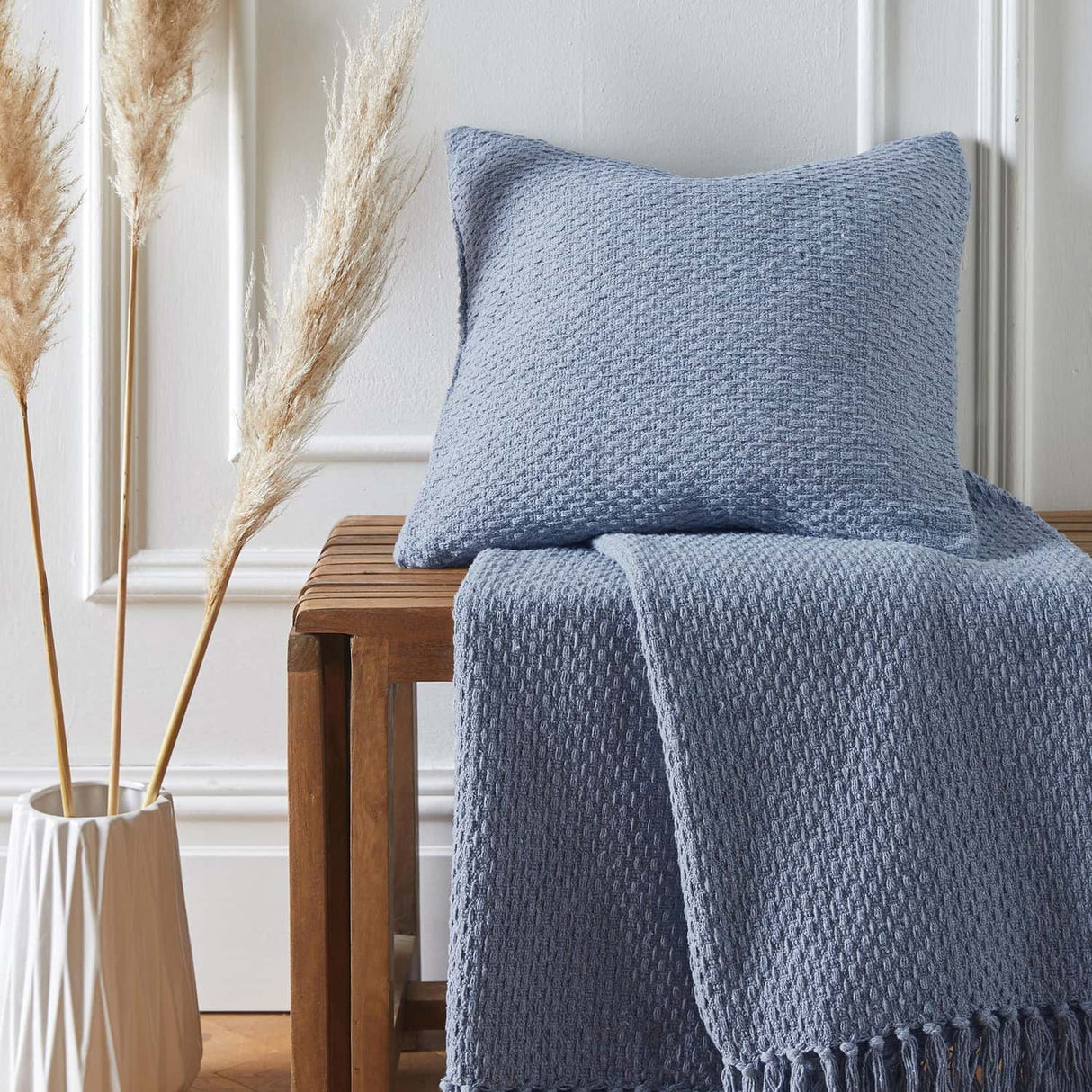 Hayden Eco-Friendly Recycled Cushion Cover 43cm x 43cm - Blue