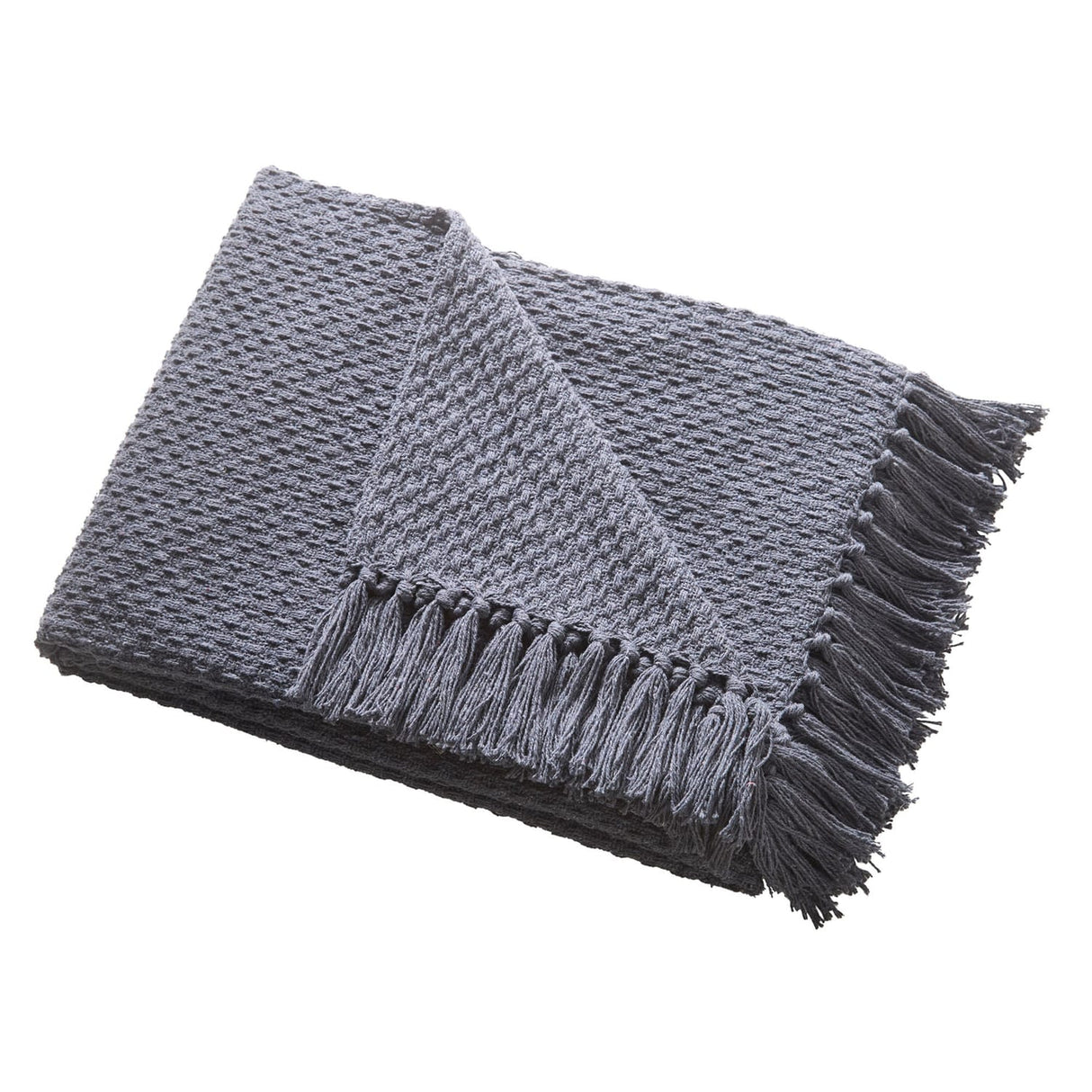 Hayden Eco-Friendly Recycled Cotton Soft Throw – Charcoal – 130cm x 180cm / 200cm x 200cm - Hayden Throw In Charcoal 130 X 180Cm 2