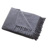 Hayden Eco-Friendly Recycled Cotton Soft Throw – Charcoal – 130cm x 180cm / 200cm x 200cm - Hayden Throw In Charcoal 130 X 180Cm 2